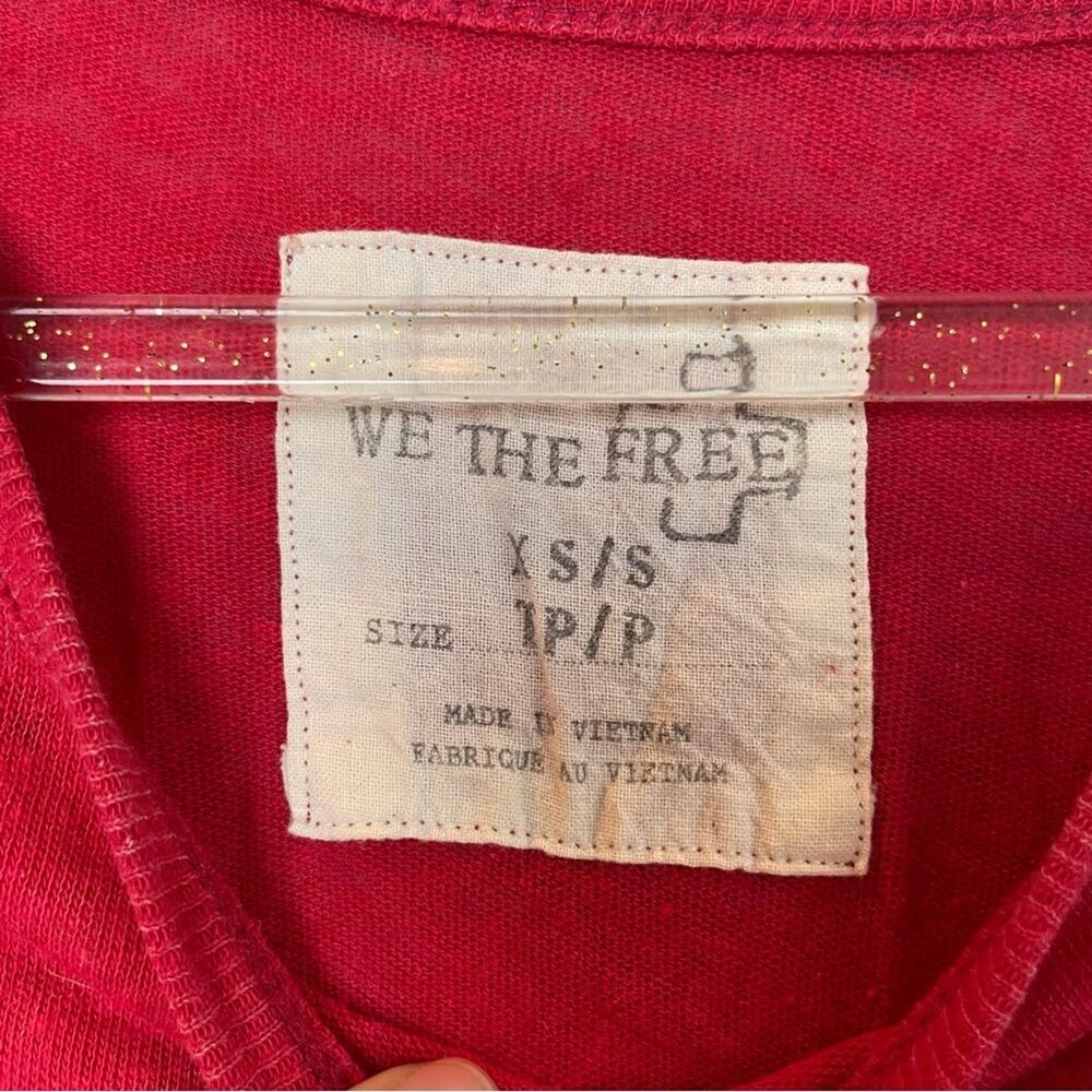WE THE FREE FREE PEOPLE Flowy Crewneck Red Top Size XS - Picture 4 of 8